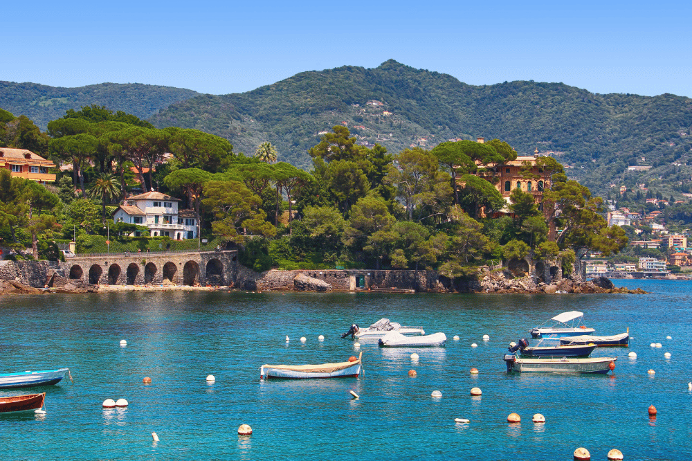 Foto panoramica di Rapallo